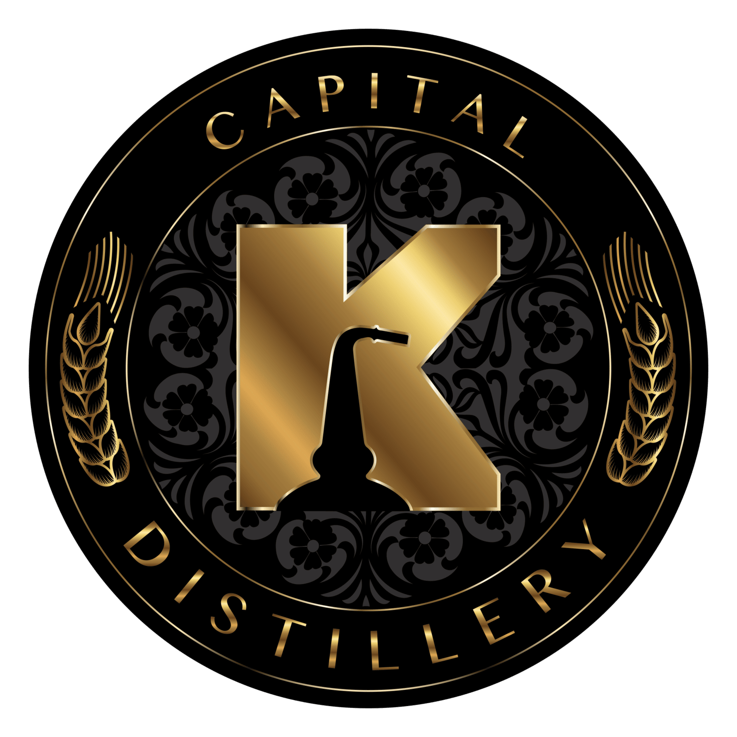 Circle logo reading "Capital K Distillery"