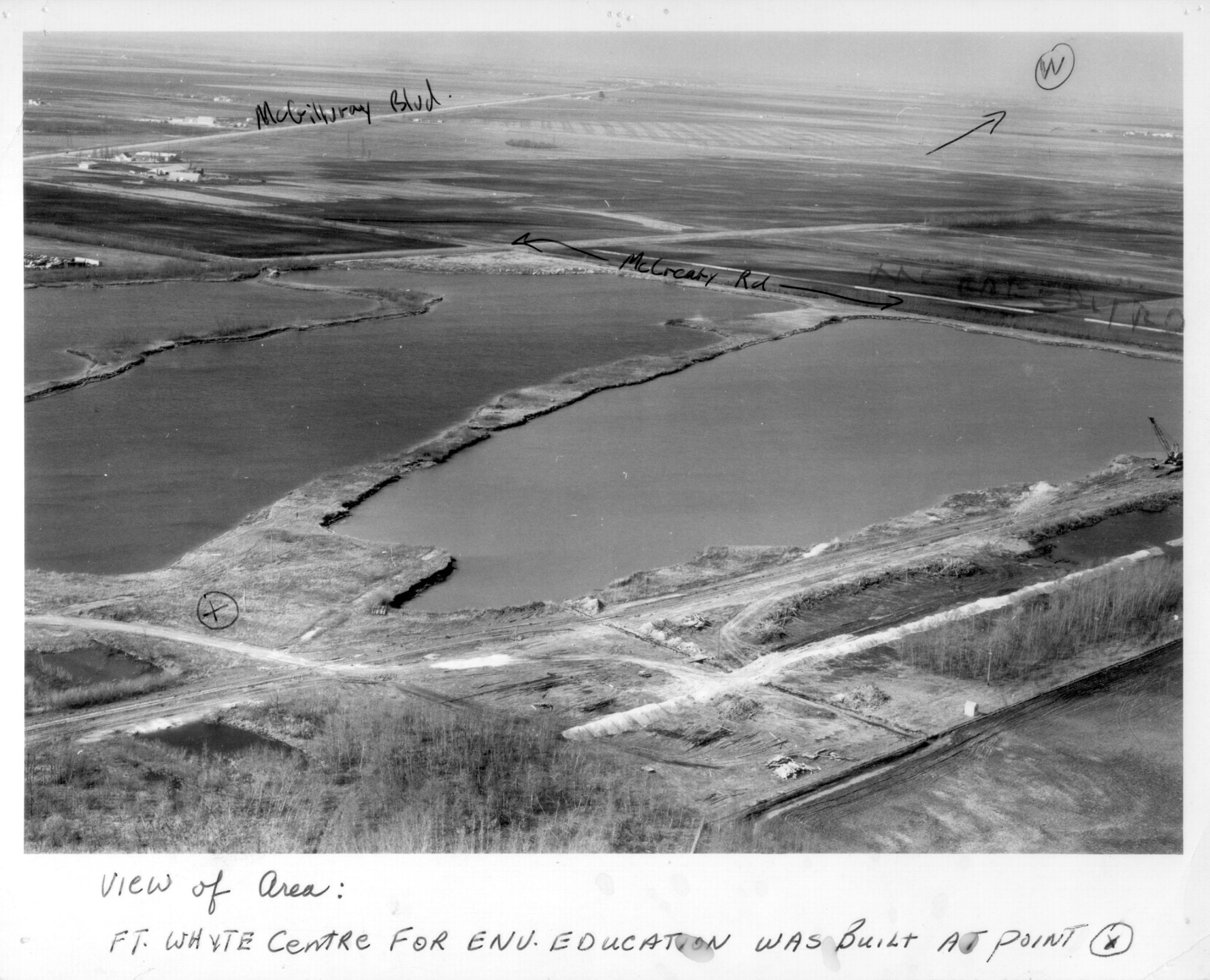 Old photo of the original site for FortWhyte Alive