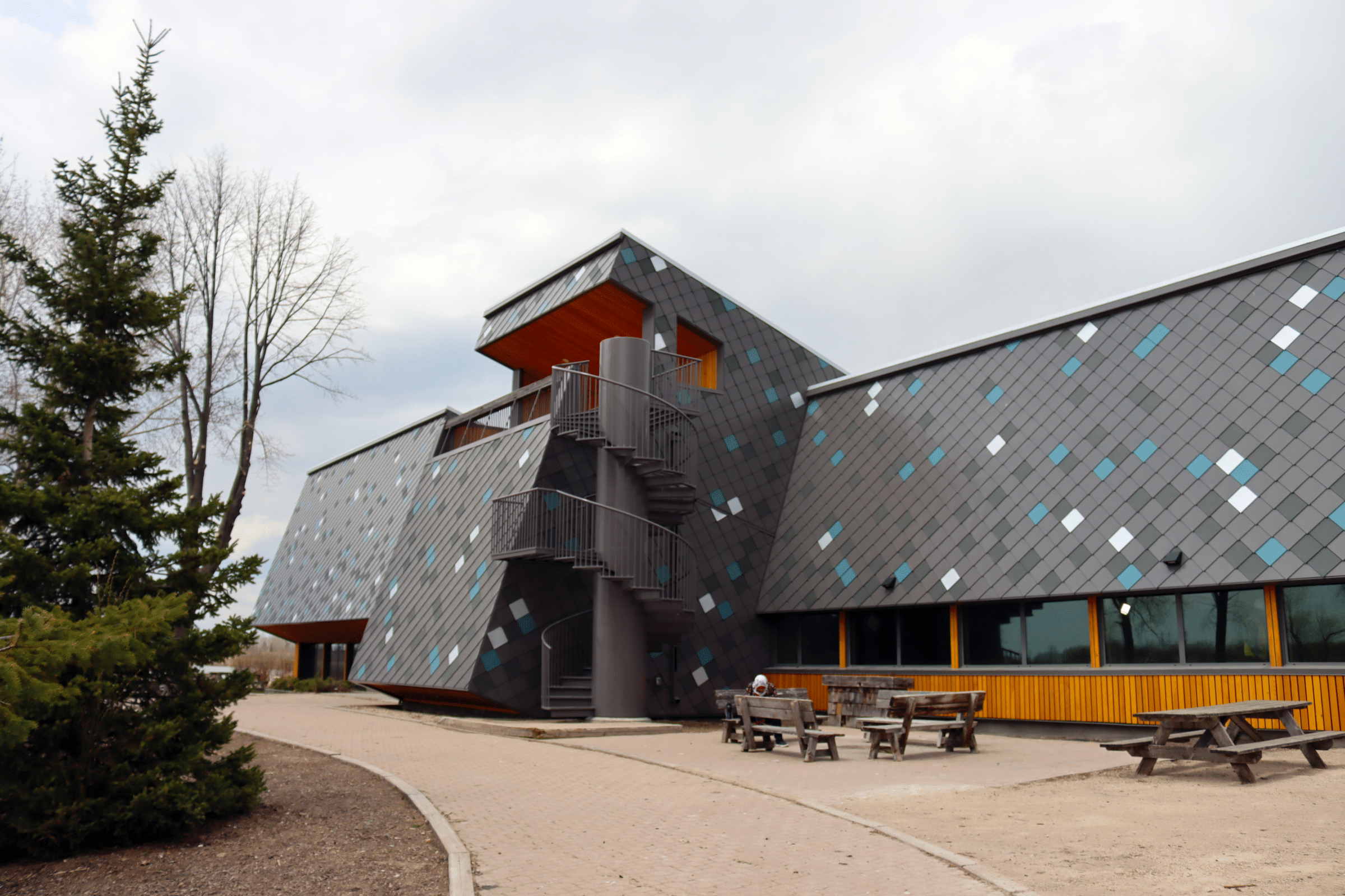 exterior of renovated interpretive centre